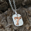 Thumbnail: Tiny leaping Hare in a meadow necklace Pendant ©2022