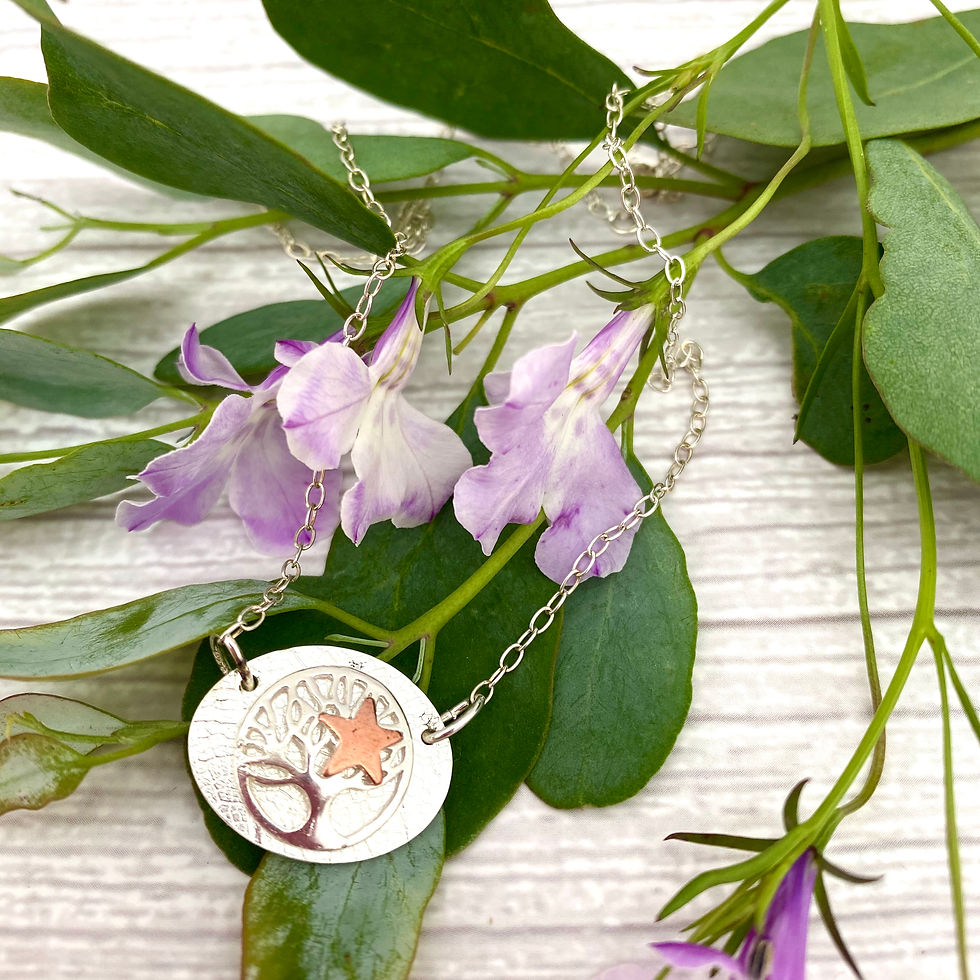 Thumbnail: Moon Star Tree of Life Necklace © (F+W)