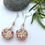 Thumbnail: Bobbly Flower long drop earrings.  Copper Silver Flower Series F&W
