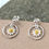 Thumbnail: Tiny Daisy Drop Gold and  Silver Earrings F&amp;W