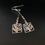 Thumbnail: Boxing Hares long drop earrings in Copper and Silver