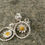 Thumbnail: Tiny Daisy Drop Gold and  Silver Earrings F&amp;W