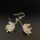 Thumbnail: Silver Flower Drop Earrings