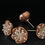 Thumbnail: Bobbly Flower Earrings  Stud  Copper Silver Flower Series