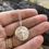 Thumbnail: Solid Silver Honey Bee Coin Pendant & Chain.