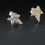 Thumbnail: Silver Ivy Leaf Stud Earrings