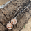 Thumbnail: Earrings Moon Star Tree Long Drop Mis-Matched Silver Copper Earrings
