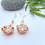 Thumbnail: Bobbly Flower long drop earrings.  Copper Silver Flower Series F&W
