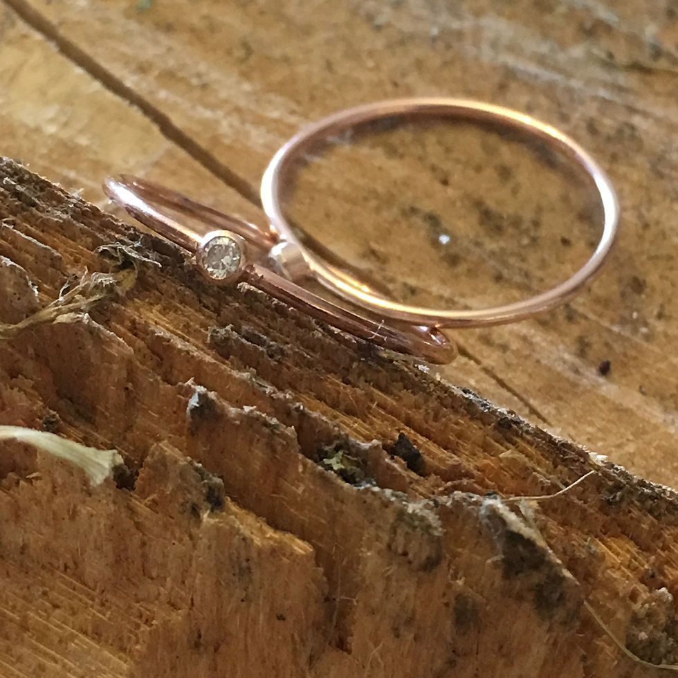 Thumbnail: Ring, Gold Plated Silver CZ Stone