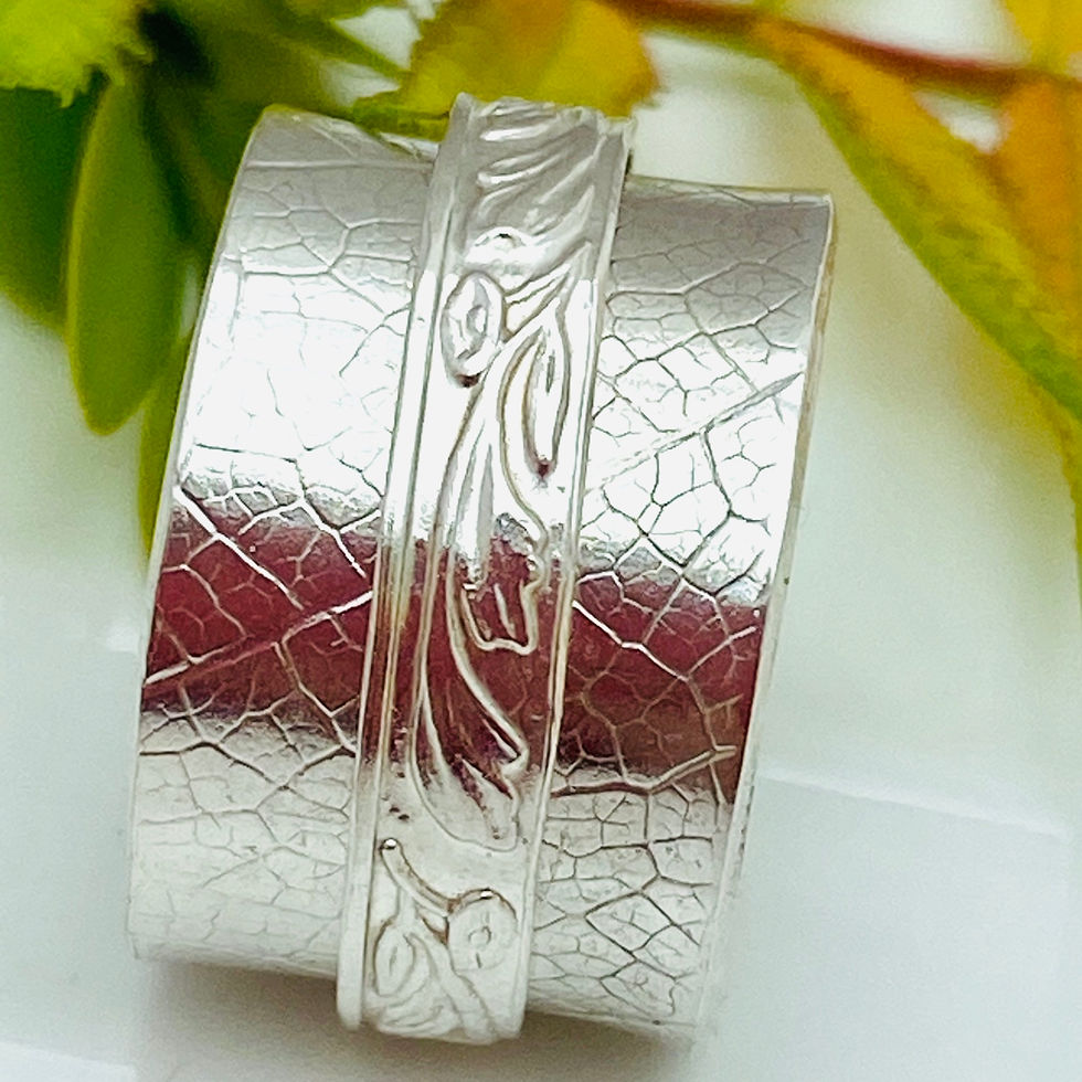 Thumbnail: Silver Spinning Ring Traditional Size L and a half