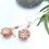 Thumbnail: Bobbly Flower long drop earrings.  Copper Silver Flower Series F&W