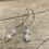 Thumbnail: Pearl Silver long Drop Earrings F&W