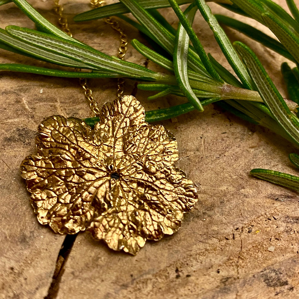 Thumbnail: Gold Leaf Pendant Drop Pendant © (W +F)