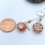 Thumbnail: Bobbly Flower long drop earrings.  Copper Silver Flower Series F&W