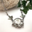 Thumbnail: Owl and Ivy Leaf Necklace © - Oxidised W&F