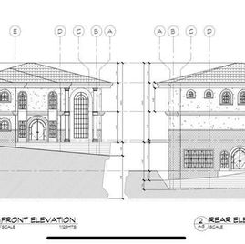 drawing of a 3 story house
