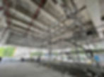 erected scaffolding