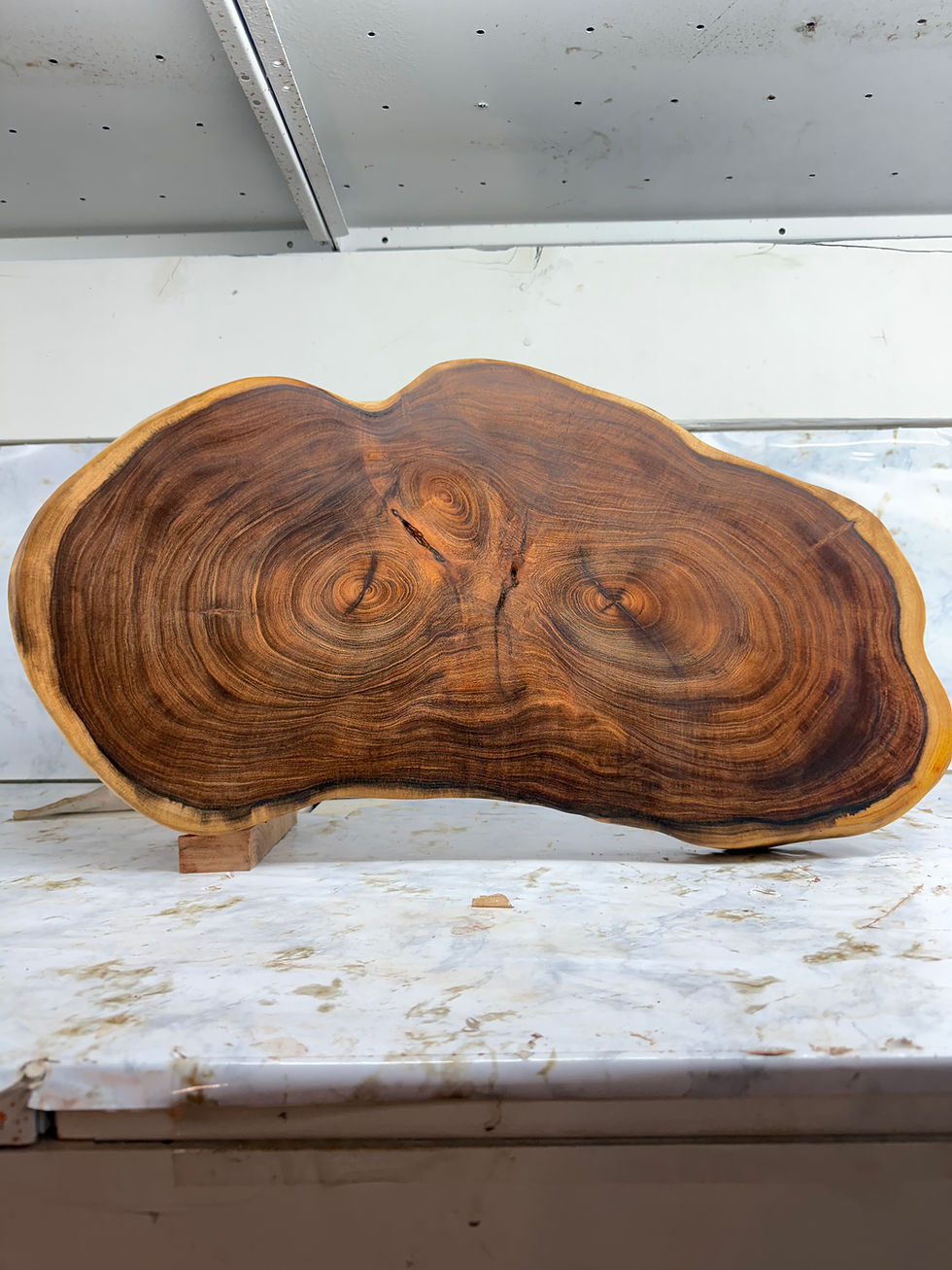 Thumbnail: Mesquite cutting board “Buffalo Soldier”  is a 22” original Saintlywood piece