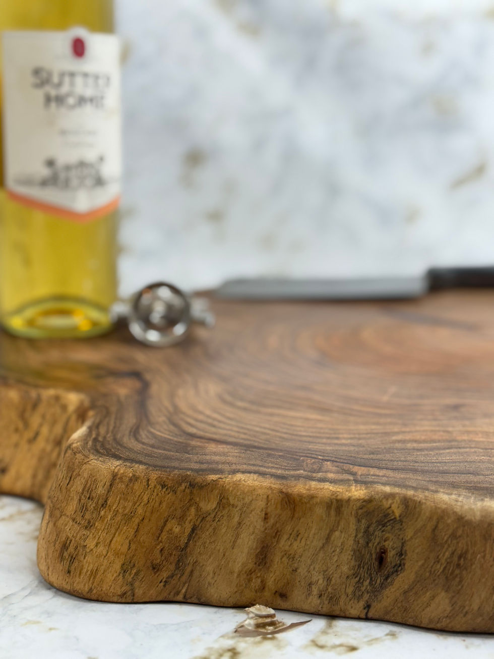 Thumbnail: 17” live edge Mesquite chopping block “BadBrett” 2” thick “
