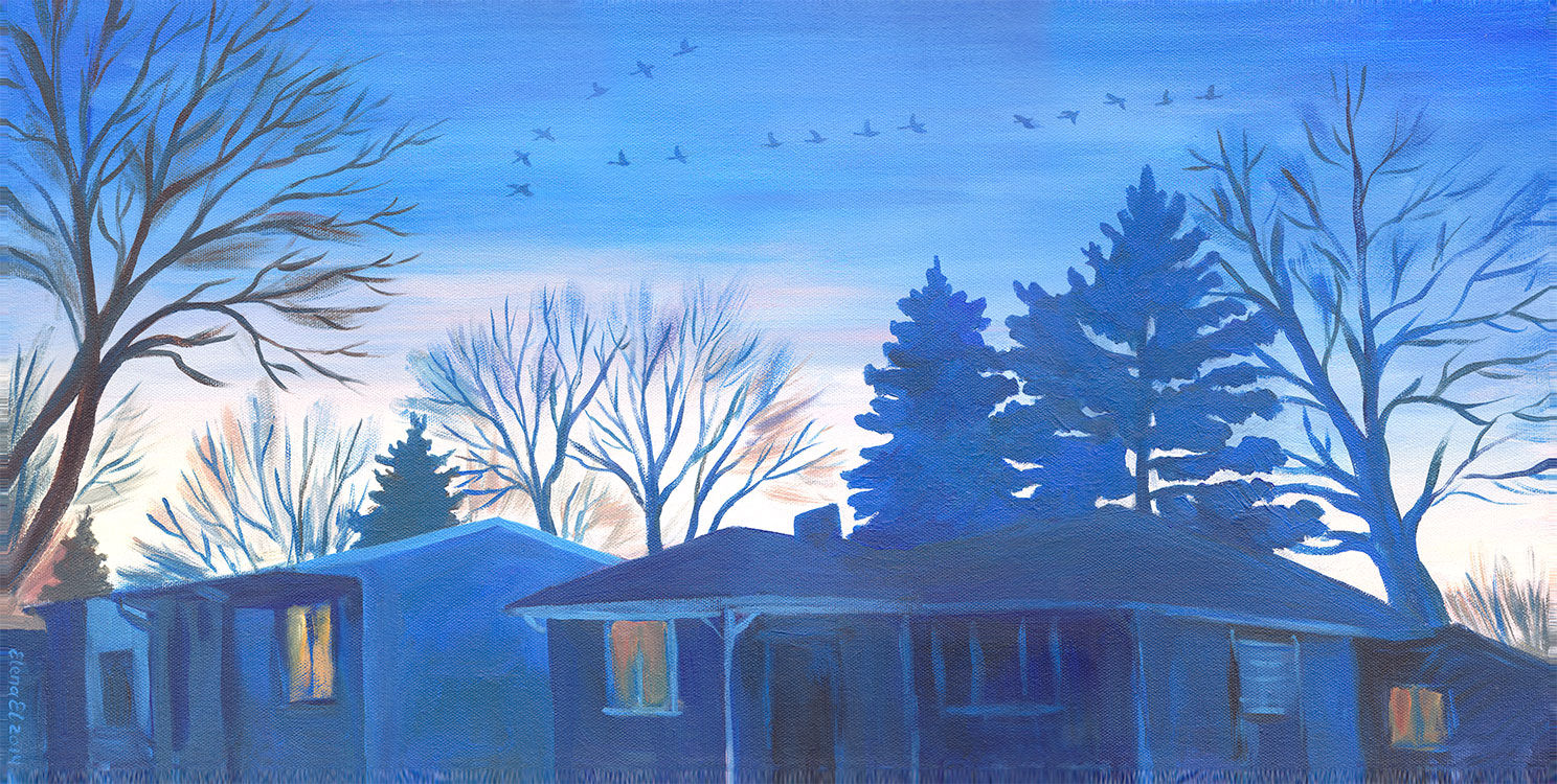 Way home, 16”x8” canvas print 