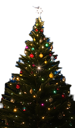 christmas tree at night background_edite