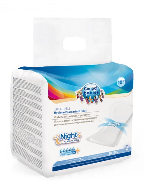 Ultrachłonne, oddychające podkłady poporodowe na noc "Canpol babies"