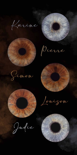 Portrait artistique d’iris réalisé au studio Jessica Morgane à Vigneux-de-Bretagne