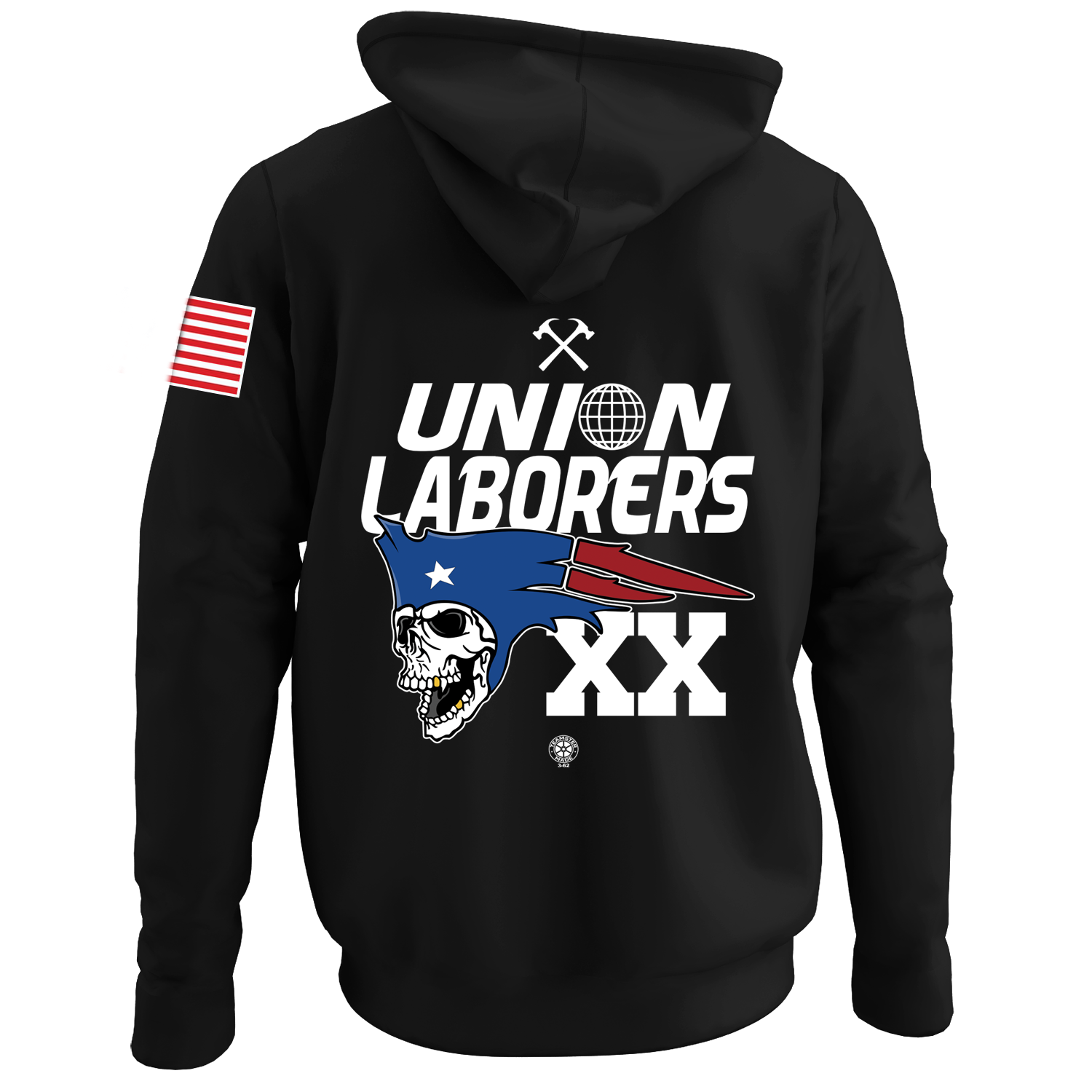 LABORERS PAT SKULL HOODIE