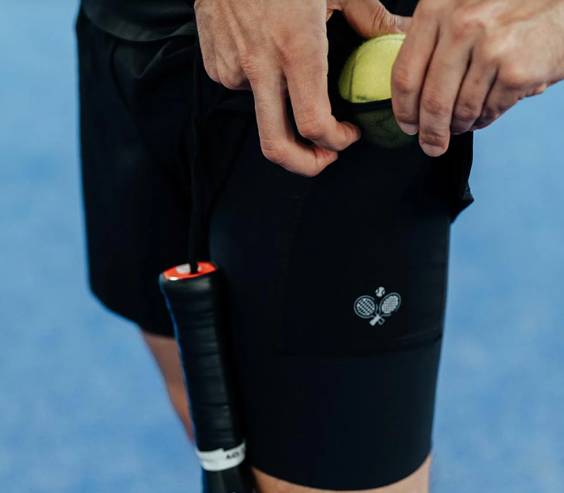 Miniatura: SHORT CON LICRA RUNNING/PÁDEL BREEZE NERO PARA HOMBRE SAFETTI