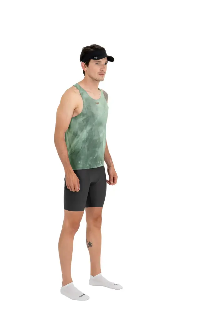 OLIVE TANK TOP RUNNING HOMBRE SAFETTI