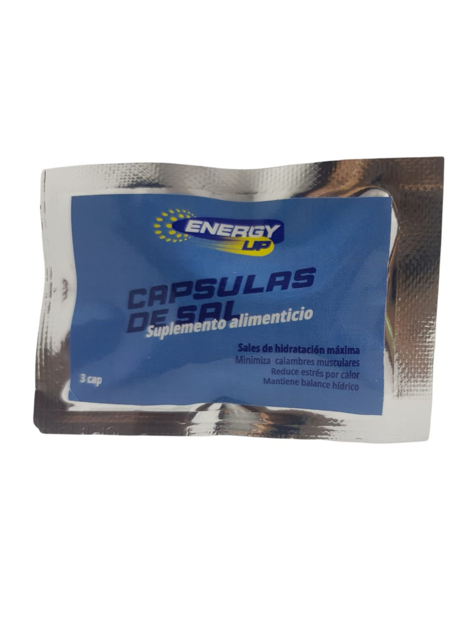 CÁPSULAS DE SAL SIN/CAFEÍNA - HIDRATACIÓN ENERGY UP 1 SOB 3 PZAS