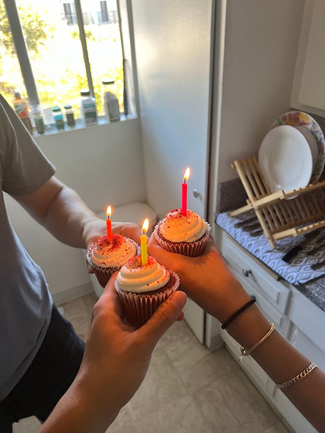 On Jenny's birthday, Dylan got together with friends to celebrate in his apartment