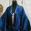Miniaturbild: Silk Robe - Sapphire with Gold Buddha