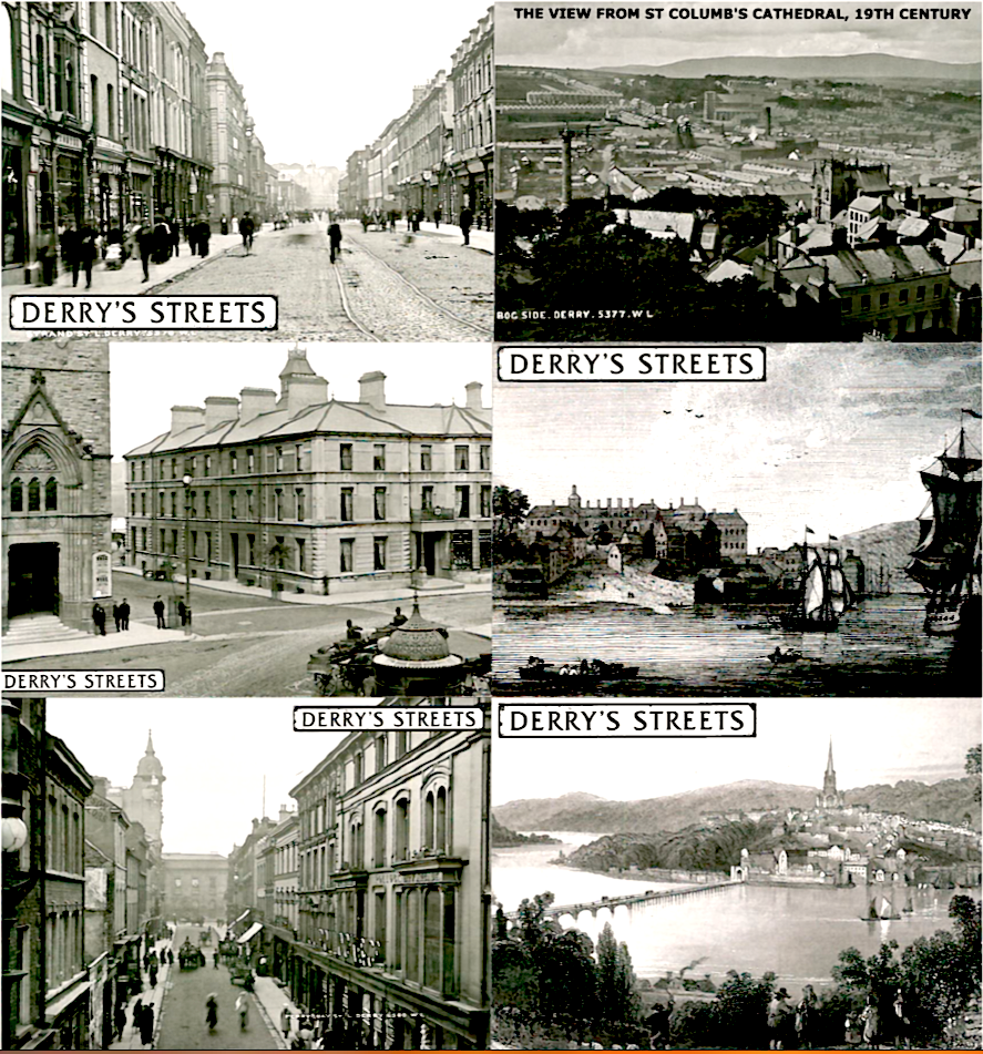 Set of 6 'Derry Streets' Postcards
