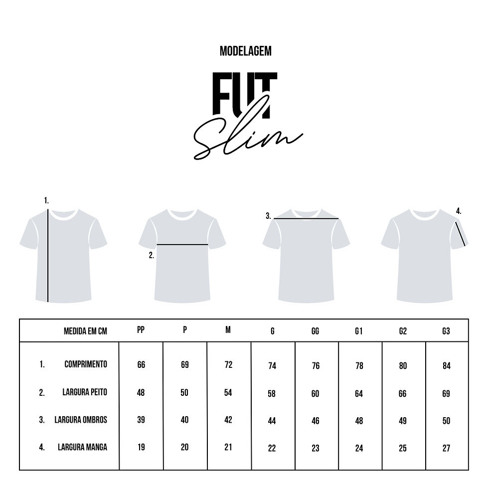 GUIA DE TAMANHOS FUT SLIM