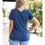 Thumbnail: Grace & Emma Summer Navy Crewneck Cuff Tee women’s Southern casual t-shirt
