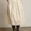 Thumbnail: Cream Pleated A-Loine Midi Skirt with accordion pleats and high-rise waist.