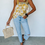 Thumbnail: Lorelei Yellow Floral Patchwork Top