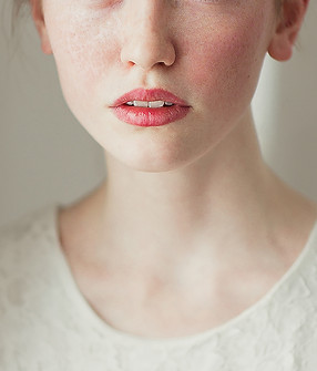 Portrait of Young Girl with Freckles
