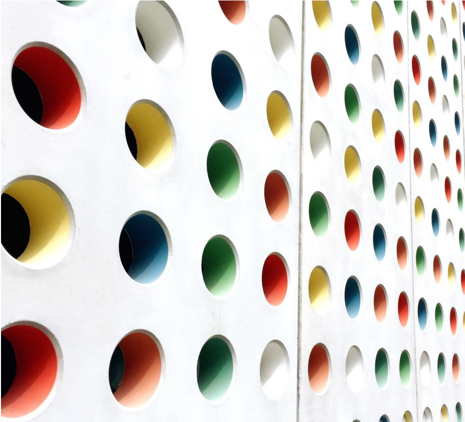 Unrelated Background: Coloured Holes in a wall