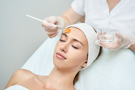 Cosmetology beauty procedure. Young woman skin care. Beautiful female person. Rejuvenation
