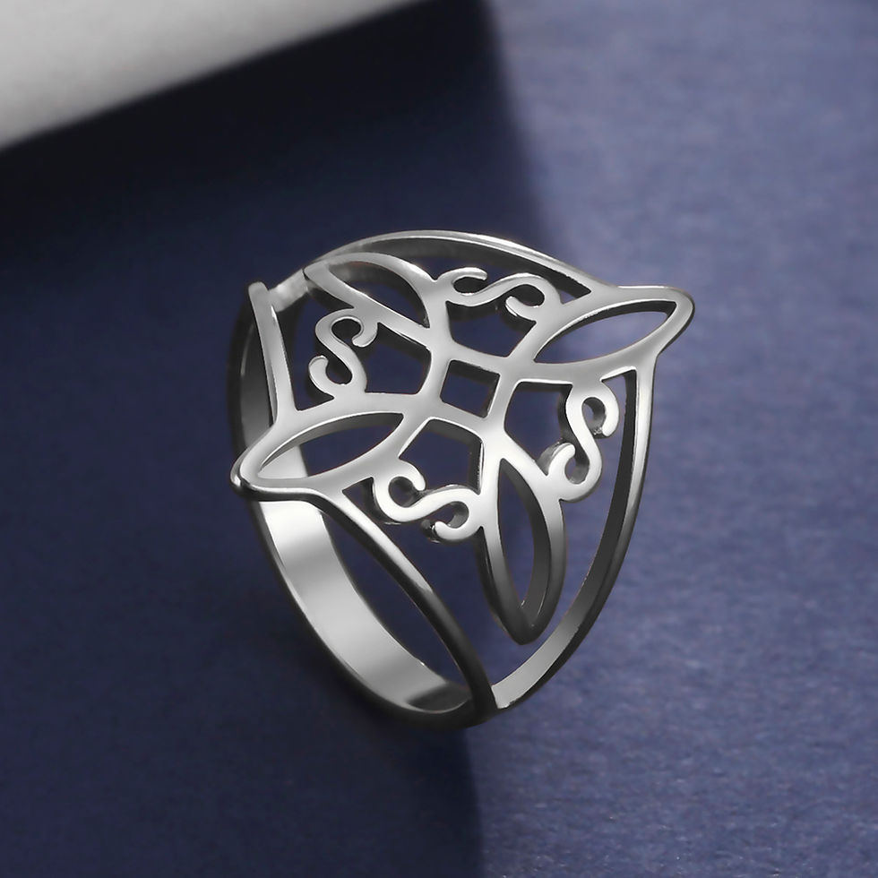 Thumbnail: Stainless Steel Witch Knot Ring 