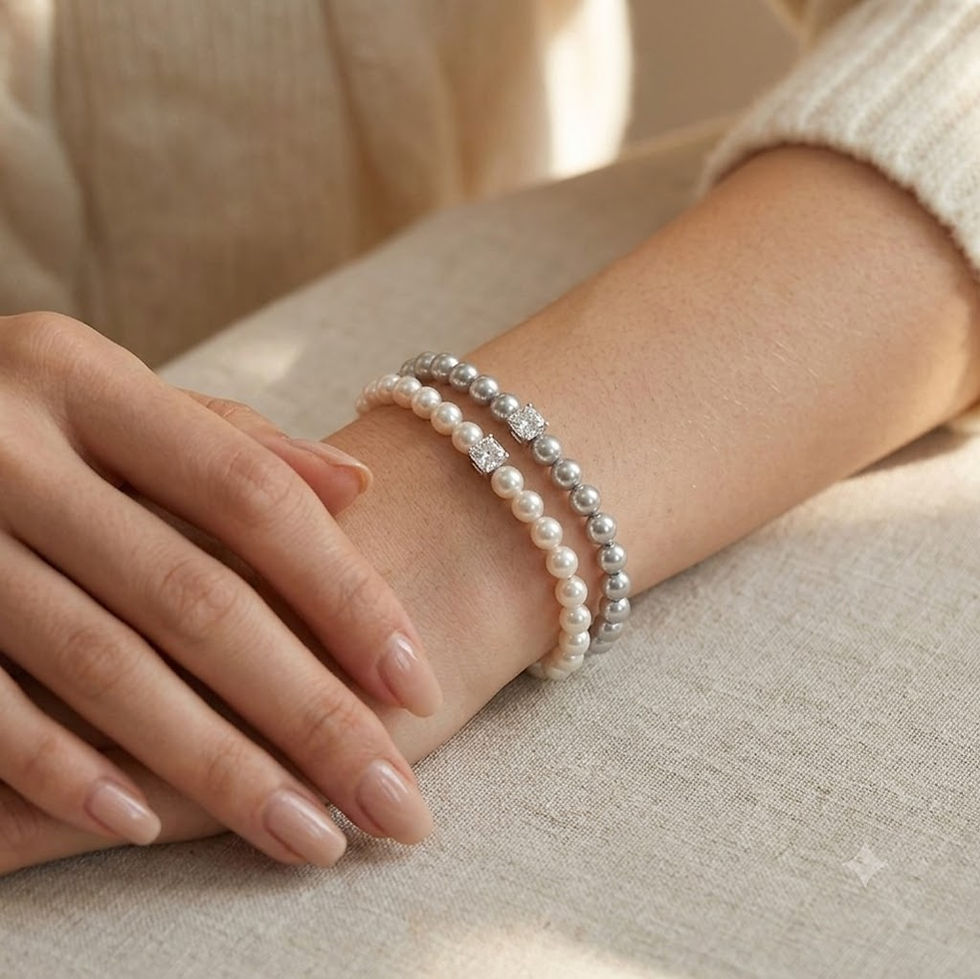Thumbnail: French Zircon Pearl Bracelet