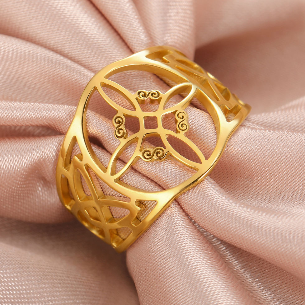 Thumbnail: Stainless Steel Witch Knot Ring 