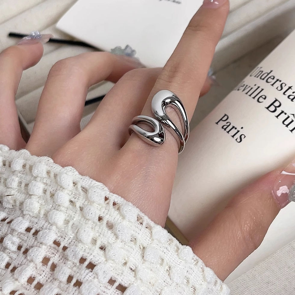 Thumbnail: Adjustable Silver and Golden rings