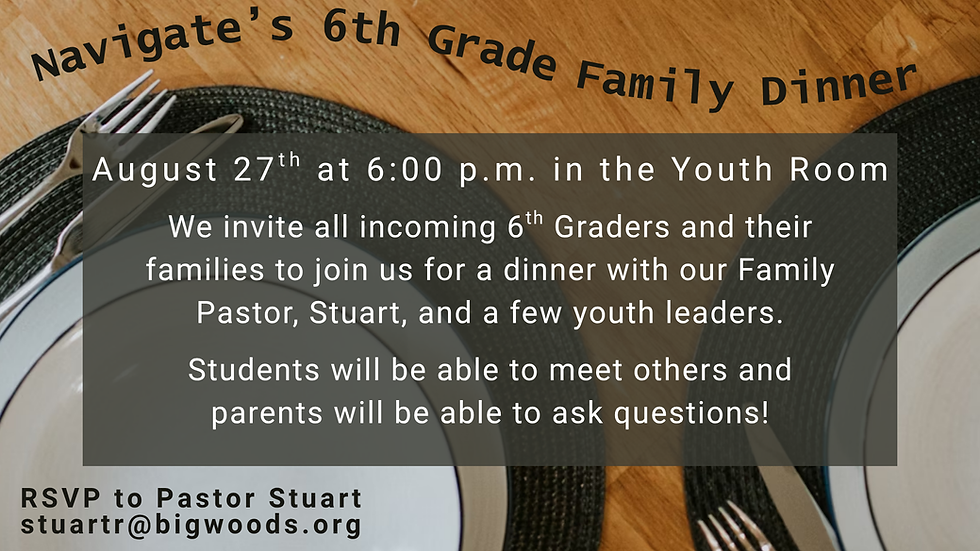 Navigate's 6th Grade Family Dinner