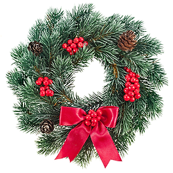 Roter Weihnachtskranz