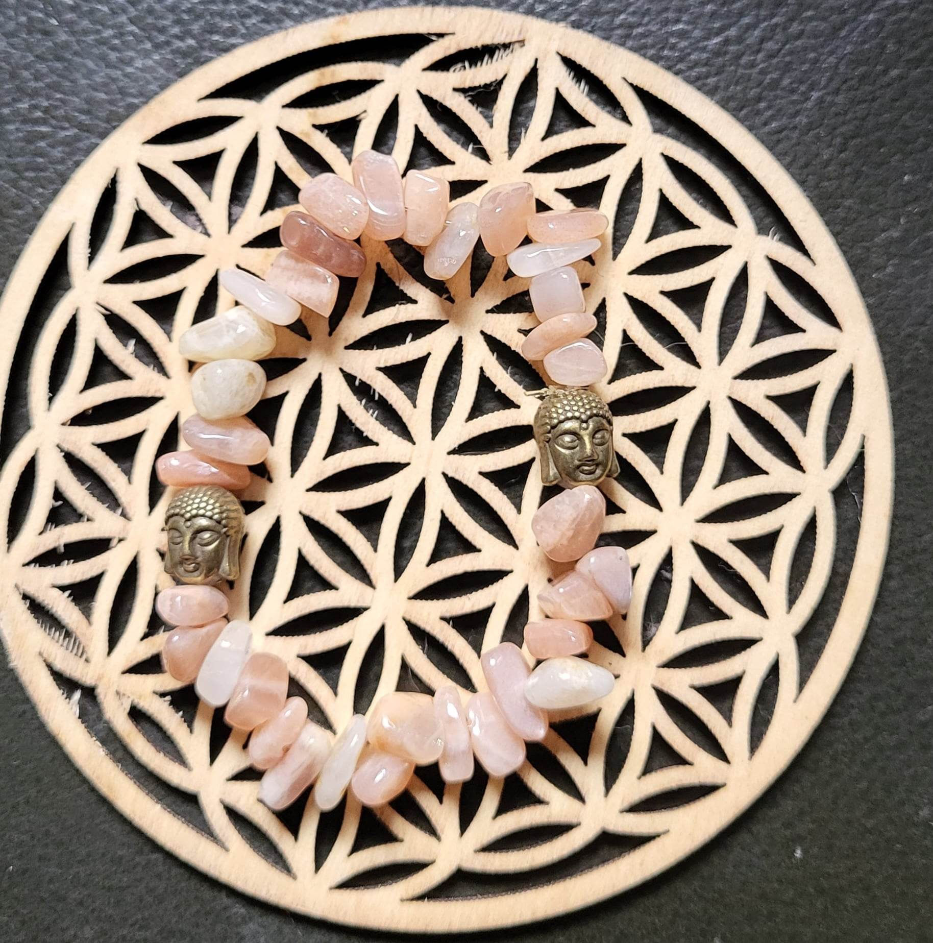 Bracelet pierre de soleil et bouddha