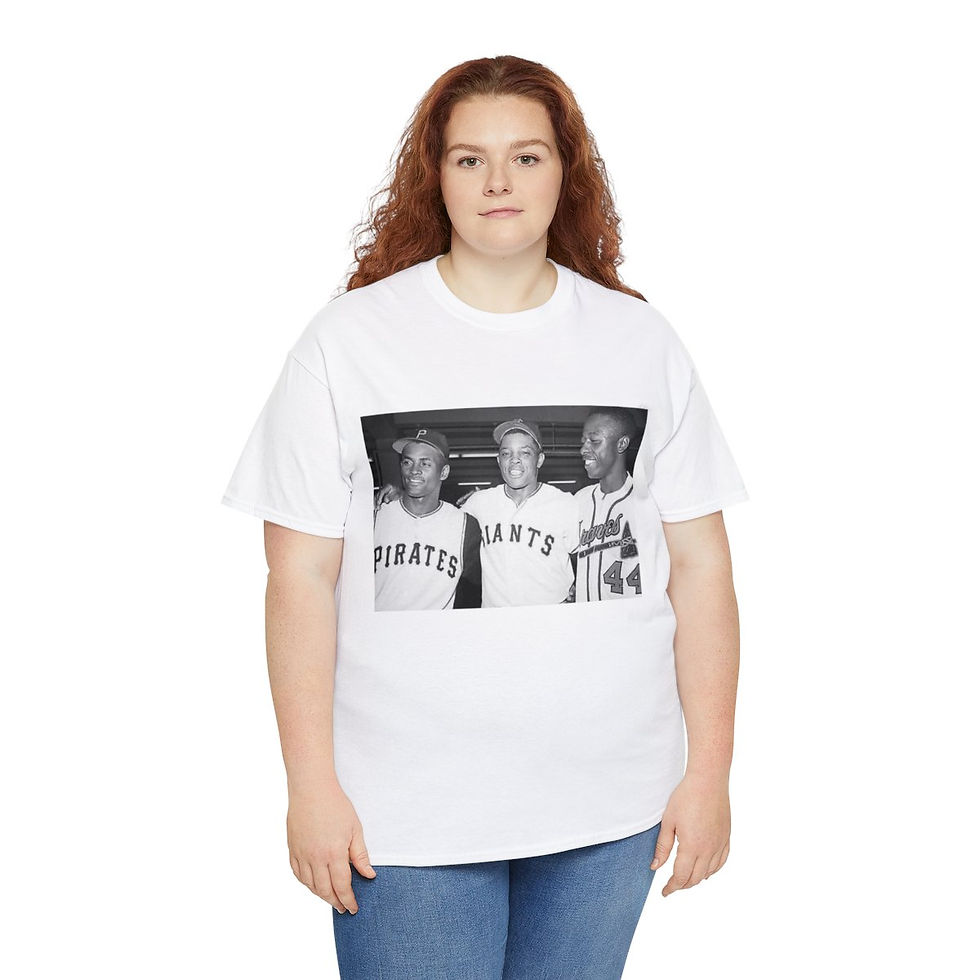 Thumbnail: Willie Mays Hank Aaron Roberto Clemente Baseball T Shirt