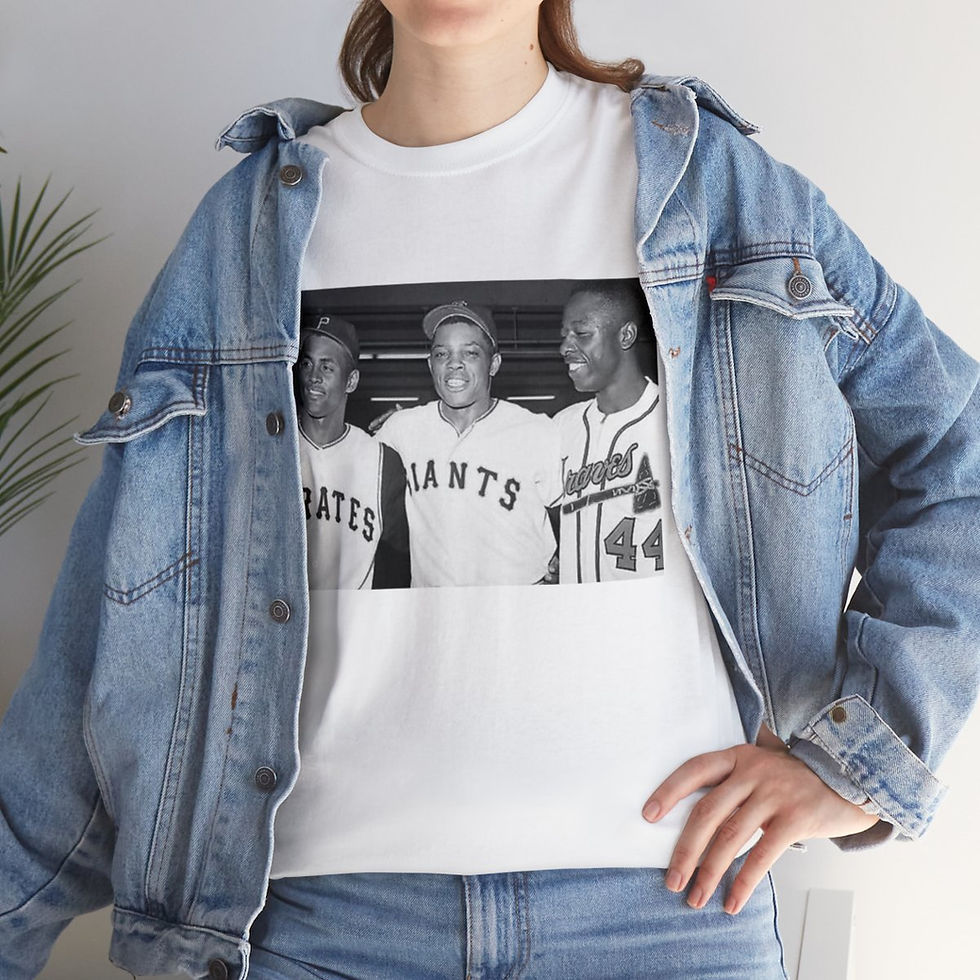 Thumbnail: Willie Mays Hank Aaron Roberto Clemente Baseball T Shirt